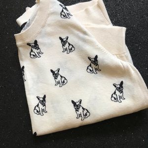 Cream Frenchie 3/4” sweater